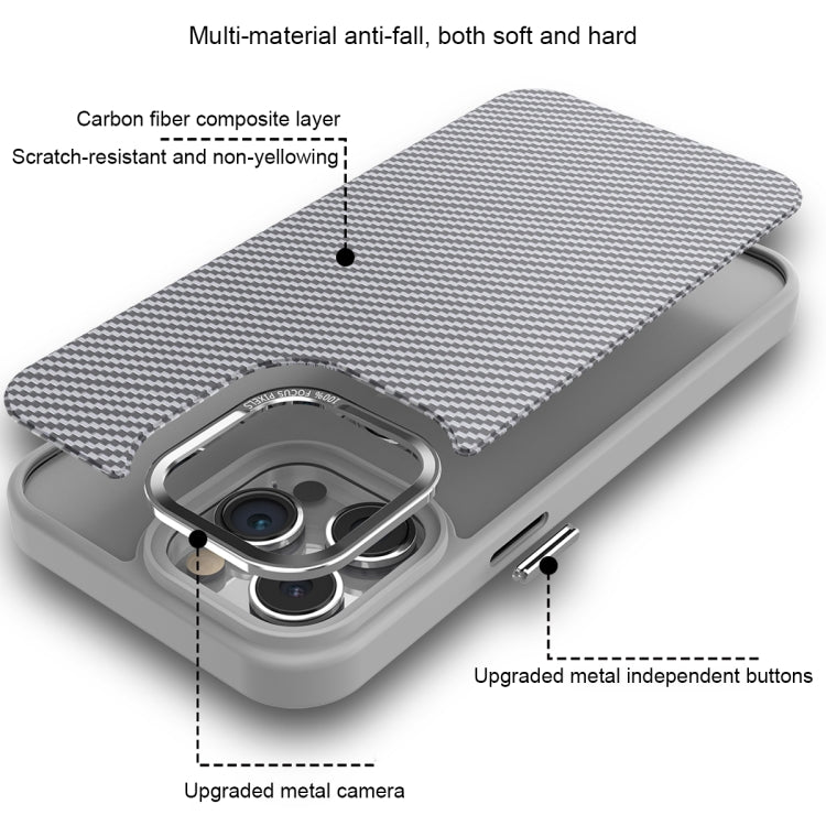 For iPhone 11 Pro Max Carbon Fiber Texture MagSafe Magnetic Shockproof Phone Case(Blue) - iPhone 11 Pro Max Cases by buy2fix | Online Shopping UK | buy2fix