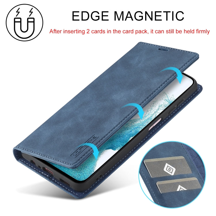 For Samsung Galaxy S24 FE 5G LC.IMEEKE Strong Magnetism Microfiber Leather Phone Case(Blue) - Galaxy S24 FE 5G Cases by LC.IMEEKE | Online Shopping UK | buy2fix