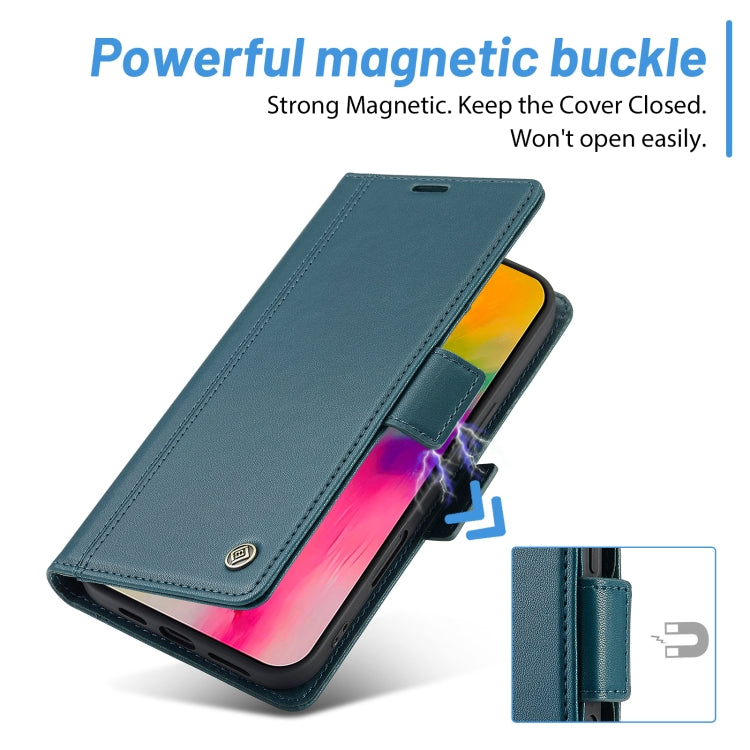 For iPhone 16 Pro Max LC.IMEEKE Skin-friendly Card Slots Leather Phone Case(Blue) - iPhone 16 Pro Max Cases by LC.IMEEKE | Online Shopping UK | buy2fix