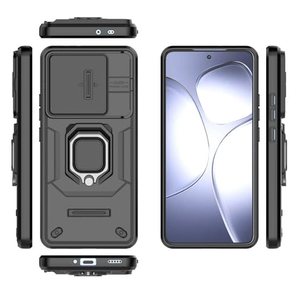 For Redmi K70 Ultra Global Sliding Camshield TPU + PC Shockproof Phone Case with Holder(Black) - Xiaomi Cases by buy2fix | Online Shopping UK | buy2fix