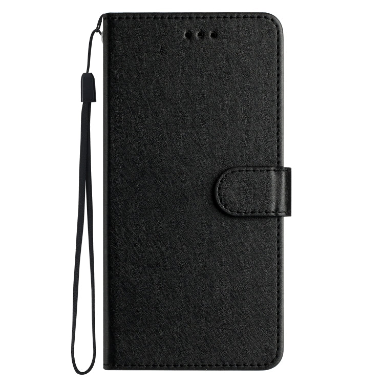 For iPhone 16 Pro Silk Texture Horizontal Flip Leather Phone Case(Black) - iPhone 16 Pro Cases by buy2fix | Online Shopping UK | buy2fix