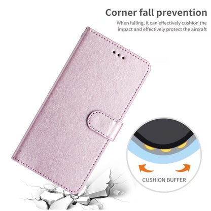 For iPhone 16 Silk Texture Horizontal Flip Leather Phone Case(Rose Pink) - iPhone 16 Cases by buy2fix | Online Shopping UK | buy2fix