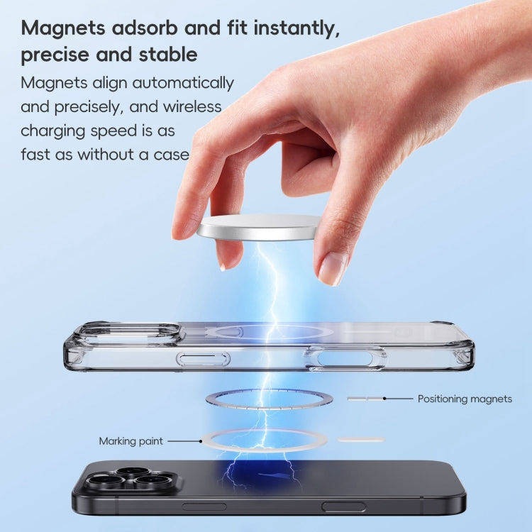 For iPhone 16 Pro Crystal Clear MagSafe Magnetic Phone Case(Transparent Black) - iPhone 16 Pro Cases by buy2fix | Online Shopping UK | buy2fix