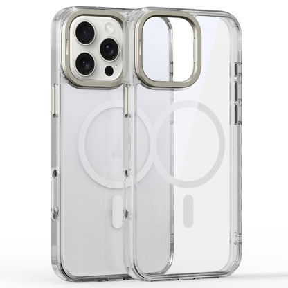 For iPhone 16 Pro Mirror Crystal Clear Lens Holder MagSafe Magnetic Phone Case(Transparent) - iPhone 16 Pro Cases by buy2fix | Online Shopping UK | buy2fix