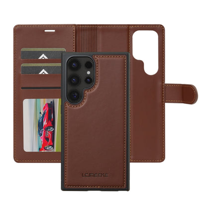 For Samsung Galaxy S24 Ultra 5G LC.IMEEKE L2 Series Detachable Magsafe PU Phone Case with Lanyard(Brown) - Galaxy S24 Ultra 5G Cases by LC.IMEEKE | Online Shopping UK | buy2fix