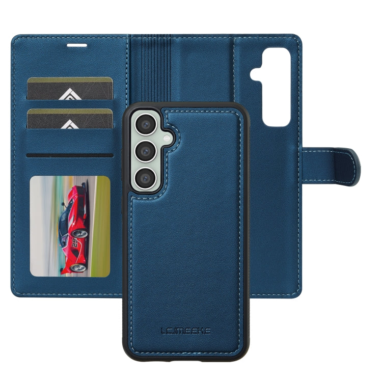 For Samsung Galaxy A55 5G LC.IMEEKE L2 Series Detachable Magsafe PU Phone Case with Lanyard(Blue) - Galaxy Phone Cases by LC.IMEEKE | Online Shopping UK | buy2fix