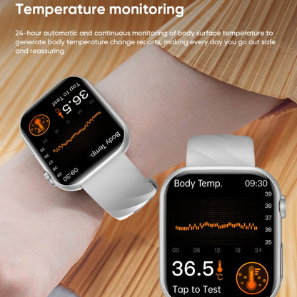 MT500 1.97 inch IP67 Waterproof Smart Watch, Support Electrocardiogram / Temperature Measurement(White) - Smart Watches by buy2fix | Online Shopping UK | buy2fix