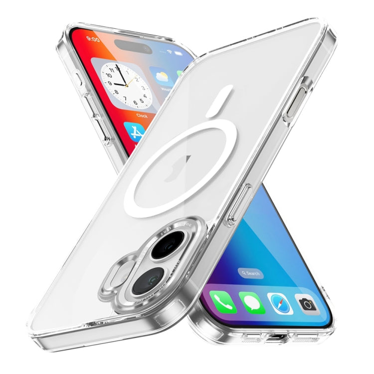 For iPhone 16 Plus Ice Color Magnetic Series Magsafe Magnetic PC Hybrid TPU Phone Case(Transparent) - iPhone 16 Plus Cases by buy2fix | Online Shopping UK | buy2fix