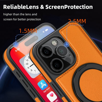 For iPhone 16 Plus Yashi 360 Degree Rotating MagSafe Holder Phone Case(Orange) - iPhone 16 Plus Cases by buy2fix | Online Shopping UK | buy2fix