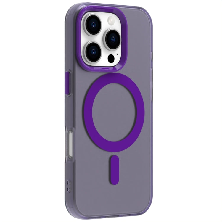 For iPhone 16 Pro Max Candy Magsafe PC Hybrid TPU Phone Case(Purple) - iPhone 16 Pro Max Cases by buy2fix | Online Shopping UK | buy2fix