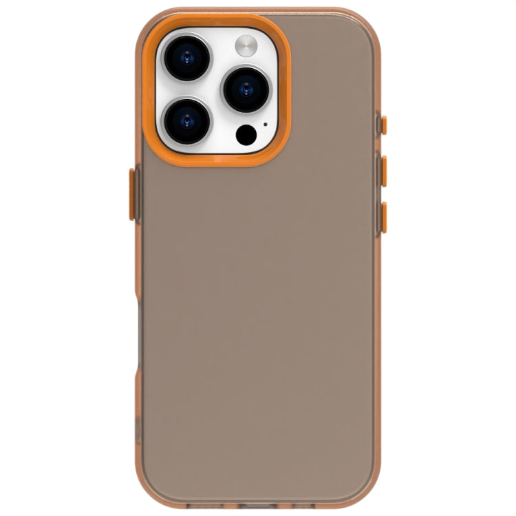 For iPhone 16 Pro Candy PC Hybrid TPU Shockproof Phone Case(Orange) - iPhone 16 Pro Cases by buy2fix | Online Shopping UK | buy2fix