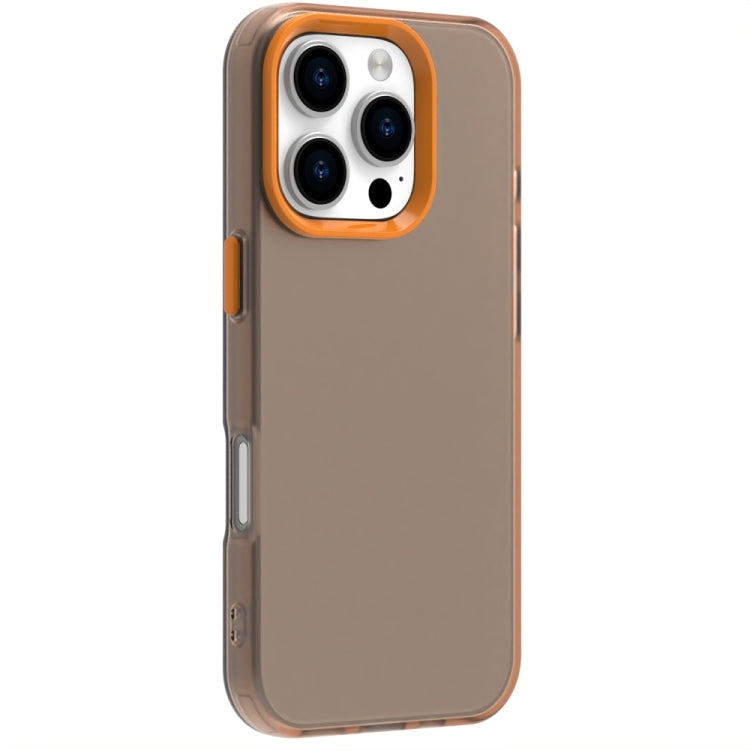 For iPhone 16 Pro Candy PC Hybrid TPU Shockproof Phone Case(Orange) - iPhone 16 Pro Cases by buy2fix | Online Shopping UK | buy2fix