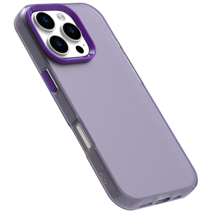 For iPhone 16 Pro Candy PC Hybrid TPU Shockproof Phone Case(Purple) - iPhone 16 Pro Cases by buy2fix | Online Shopping UK | buy2fix