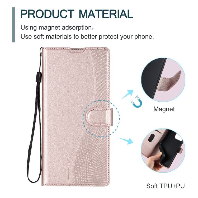 For iPhone 16 Pro Voltage Ultra-thin Dot Leather Phone Case(Rose Gold) - iPhone 16 Pro Cases by buy2fix | Online Shopping UK | buy2fix