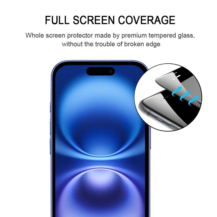 For iPhone 16 Full Glue Screen Tempered Glass Film - iPhone 16 Tempered Glass by buy2fix | Online Shopping UK | buy2fix