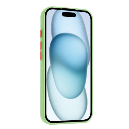 For iPhone 16 Pro Max Skin Feel Card Contrast Color Button TPU Phone Case(Light Green) - iPhone 16 Pro Max Cases by buy2fix | Online Shopping UK | buy2fix