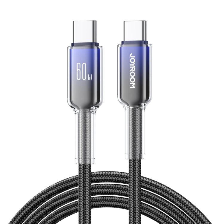 JOYROOM S-A42 Crystal Clear Series Fast Charging Data Cable, Type-C to Type-C Cable, Length: 1.2m(Black) - USB-C & Type-C Cable by JOYROOM | Online Shopping UK | buy2fix