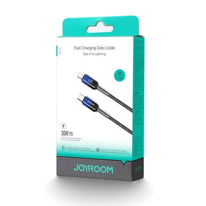 JOYROOM S-A42 Crystal Clear Series Fast Charging Data Cable, Type-C to 8 Pin Cable, Length: 1.2m(Black) - 2 in 1 Cable by JOYROOM | Online Shopping UK | buy2fix