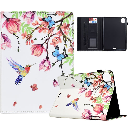 For iPad Air 11 2024 Painted Pattern Leather Tablet Case(Flowers Bird) - iPad Air 11 2024 Cases by buy2fix | Online Shopping UK | buy2fix