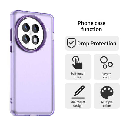 For OnePlus 13 Candy PC Hybrid TPU Shockproof Phone Case(Purple) - OnePlus Cases by buy2fix | Online Shopping UK | buy2fix