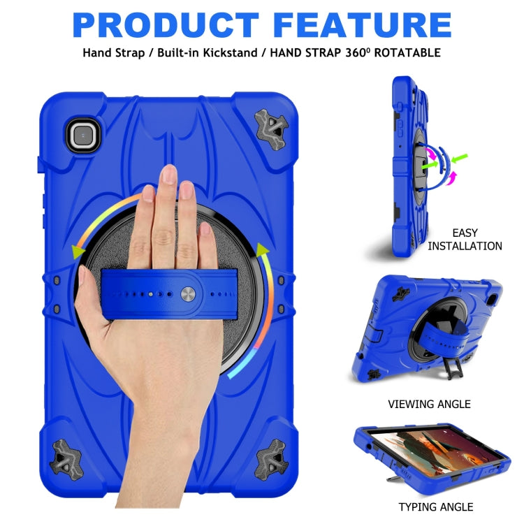 For Samsung Galaxy Tab A7 Lite Bat Hand Grip Turntable Stand Tablet Case(Blue Black) - Tab A7 Lite T220 / T225 by buy2fix | Online Shopping UK | buy2fix