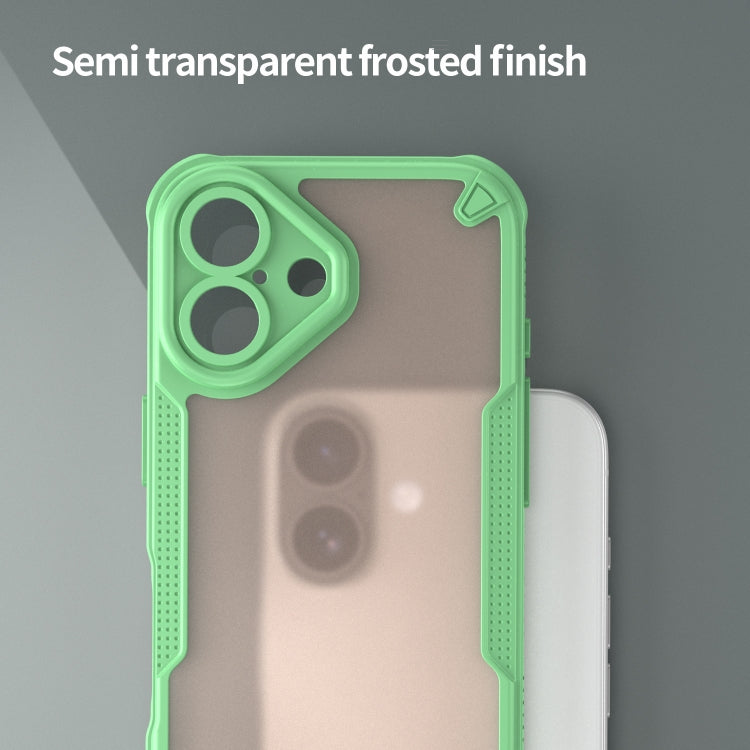 For iPhone 16 Plus Armor Glaze PC Hybrid TPU Phone Case(Green) - iPhone 16 Plus Cases by buy2fix | Online Shopping UK | buy2fix