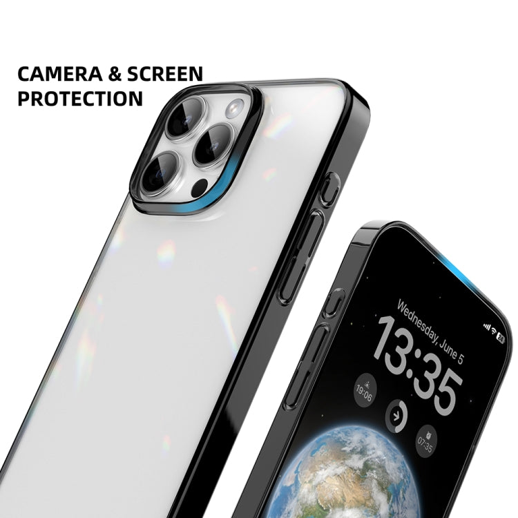 For iPhone 16 Pro Mutural Jiantou Series Electroplating Hybrid PC Phone Case(Black) - iPhone 16 Pro Cases by Mutural | Online Shopping UK | buy2fix