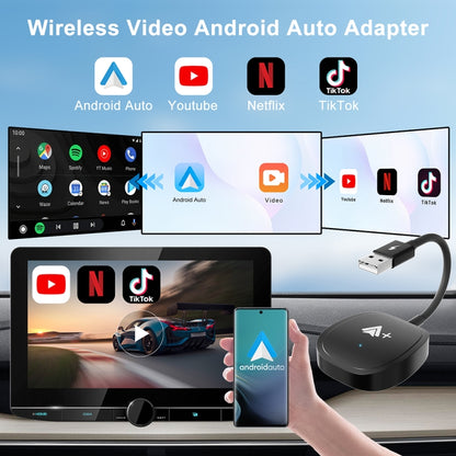 USB Interface Wired to Wireless CarPlay Auto Adapter for Android, Specification:Square(Silver) - Bluetooth Adapters by buy2fix | Online Shopping UK | buy2fix