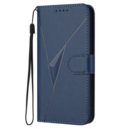 For OnePlus 12 Triangle Pattern Buckle Clasp Leather Phone Case(Royal Blue) - OnePlus Cases by buy2fix | Online Shopping UK | buy2fix