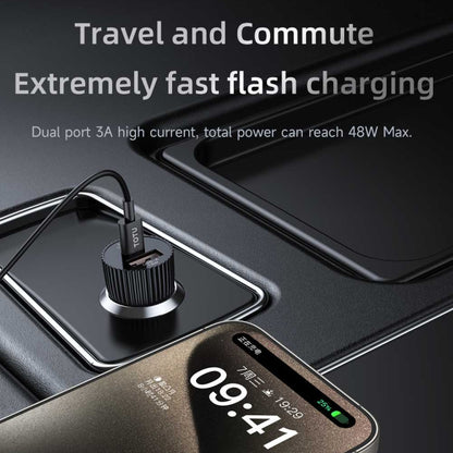 TOTU CC-1 36W Dual USB Ports Fast Charging Car Charger(Black) - Car Charger by TOTUDESIGN | Online Shopping UK | buy2fix