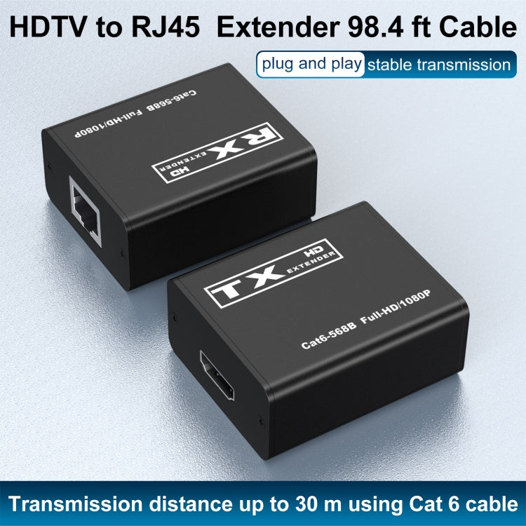 30m HDTV to RJ45 Network Cable Extender - Amplifier by buy2fix | Online Shopping UK | buy2fix