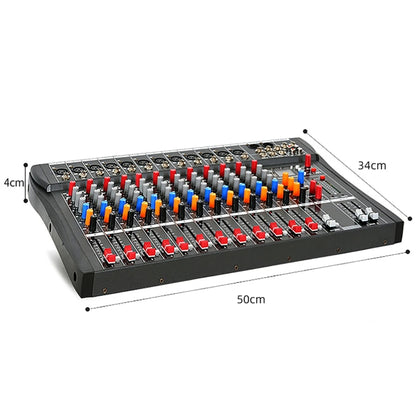 XTUGA CT120X 12-Channels Audio Mixer DJ Mixing Console with 48V Power Supply(UK Plug) - Live Sound Effects Processors by XTUGA | Online Shopping UK | buy2fix