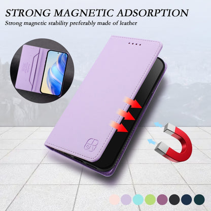 For Samsung Galaxy S25 Ultra 5G RC01 Dual-Folded Magnetic Suction RFID Leather Phone Case(Light Purple) - Galaxy S25 Ultra 5G Cases by buy2fix | Online Shopping UK | buy2fix