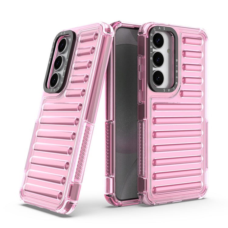 For Samsung Galaxy S25+ 5G High Transparency TPU Hybrid PC Airbag Phone Case(Pink) - Galaxy S25+ 5G Cases by buy2fix | Online Shopping UK | buy2fix