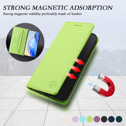 For OnePlus 12 Global RC01 Dual-Folded Magnetic Suction RFID Leather Phone Case(Grass Green) - OnePlus Cases by buy2fix | Online Shopping UK | buy2fix