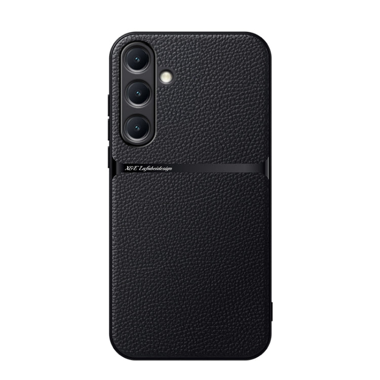 For Samsung Galaxy S25 5G Litchi Leather Magnetic Full Coverage Shockproof Phone Case(Black) - Galaxy S25 5G Cases by buy2fix | Online Shopping UK | buy2fix