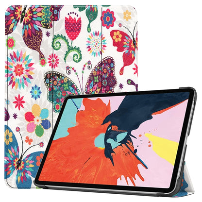 For iPad Air 11 2024 / 2022 / 2020 10.9 Colored Drawing Horizontal Flip Leather Case with Three-folding Holder & Sleep / Wake-up Function(Colorful Butterfly) - iPad Air (2022) / (2020) 10.9 Cases by buy2fix | Online Shopping UK | buy2fix