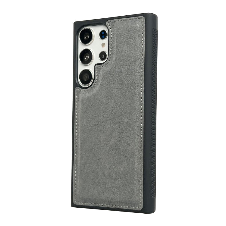 For Samsung Galaxy S25 Ultra 5G Cowhide Texture Back Cover Phone Case(Grey) - Galaxy S25 Ultra 5G Cases by buy2fix | Online Shopping UK | buy2fix