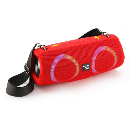 T&G TG676 30W Music Battle Drum Portable Strap Bluetooth Speaker with RGB Light(Red) - Desktop Speaker by T&G | Online Shopping UK | buy2fix