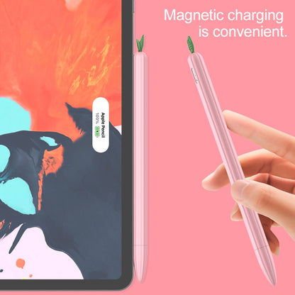 For Apple Pencil 2 Contrasting Color Mint Leaf Silicone Non-slip Protective Cover(Orange) - Pencil Accessories by buy2fix | Online Shopping UK | buy2fix