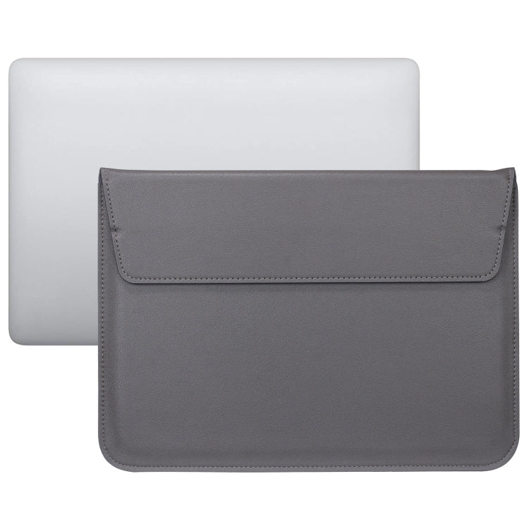 PU Leather Ultra-thin Envelope Bag Laptop Bag for MacBook Air / Pro 15 inch, with Stand Function(Space Gray) - Protective Bags by buy2fix | Online Shopping UK | buy2fix