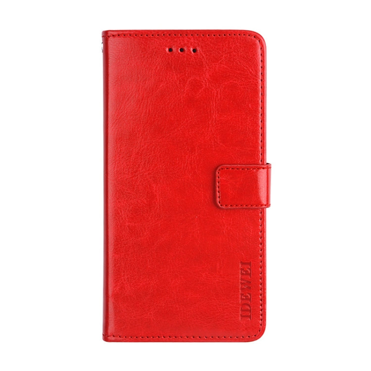 For Blackview BV6900 idewei Crazy Horse Texture Horizontal Flip Leather Case with Holder & Card Slots & Wallet(Red) - More Brand by idewei | Online Shopping UK | buy2fix