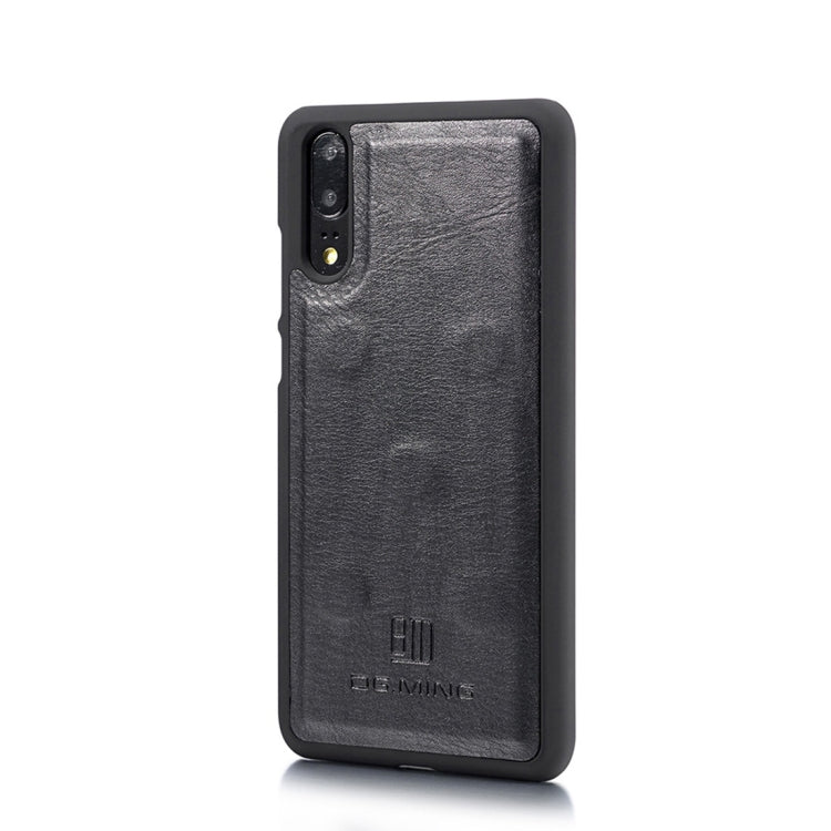 Crazy Horse Texture Flip Detachable Magnetic Leather Case for Huawei P20, with Holder & Card Slots & Wallet (Black) - Huawei Cases by DG.MING | Online Shopping UK | buy2fix