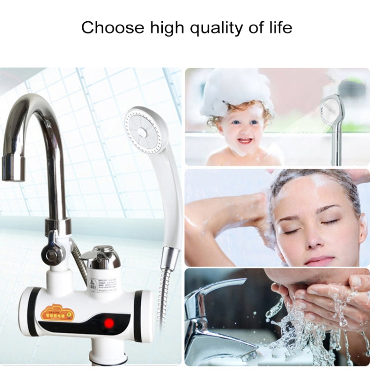 3s Fast Heat Electrothermal Rotatable Faucet Water Tap with Indicator Light, 220V, Size: L - Shower Head by buy2fix | Online Shopping UK | buy2fix
