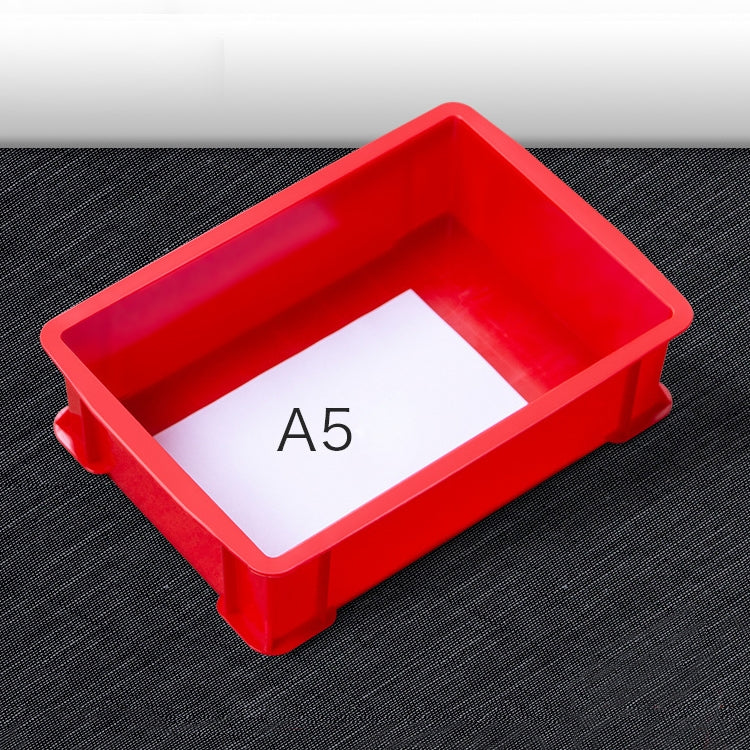 Thick Multi-function Material Box Brand New Flat Plastic Parts Box Tool Box, Size: 30.2cm x 20.9cm x 8.3cm(Red) - Storage Bags & Boxes by buy2fix | Online Shopping UK | buy2fix