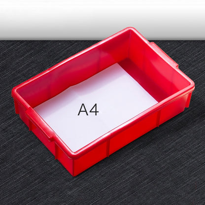 Thick Multi-function Material Box Brand New Flat Plastic Parts Box Tool Box, Size: 38.3cm x 24.2cm x 9.8cm(Red) - Storage Bags & Boxes by buy2fix | Online Shopping UK | buy2fix