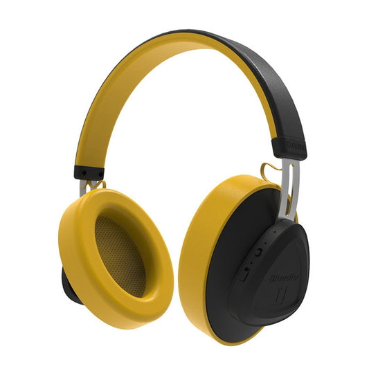 Bluedio TMS Bluetooth Version 5.0 Headset Bluetooth Headset Can Connect Cloud Data to APP(Yellow) - Headset & Headphone by Bluedio | Online Shopping UK | buy2fix