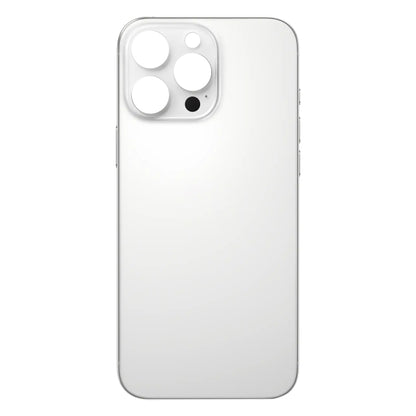 For iPhone 16 Pro Easy Replacement Big Camera Hole Glass Back Battery Cover(White) -  by buy2fix | Online Shopping UK | buy2fix