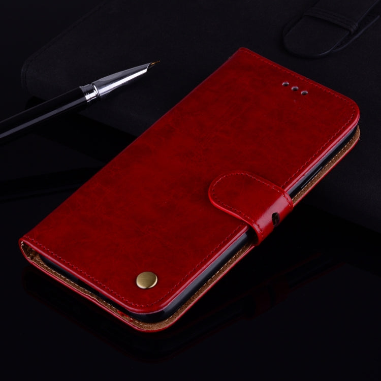 For iPhone 6 Plus & 6s Plus Business Style Oil Wax Texture Horizontal Flip Leather Case with Holder & Card Slots & Wallet (Red) - More iPhone Cases by buy2fix | Online Shopping UK | buy2fix