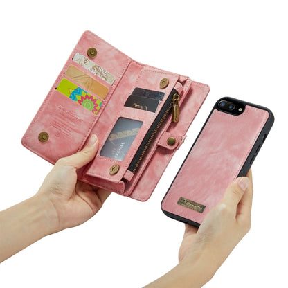 CaseMe for iPhone 8 Plus & 7 Plus   Multifunctional Leather Billfold with Detachable Magnetic PC Back Protective Case & Holder & 11 Card Slots & 3 Cash Slots & 1 Zipper Wallet & 2 Photo Frames & 3 Magnetic Clasps (Pink) - More iPhone Cases by CaseMe | Online Shopping UK | buy2fix